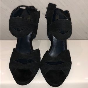 Zara black buckle sandals. Size 40